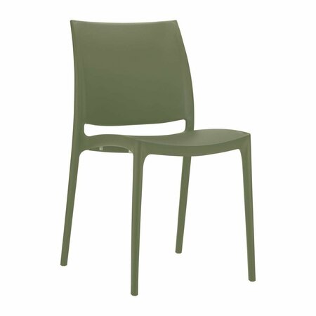 BOOK PUBLISHING CO Maya Dining Chair Olive Green -  set of 2 GR3456095